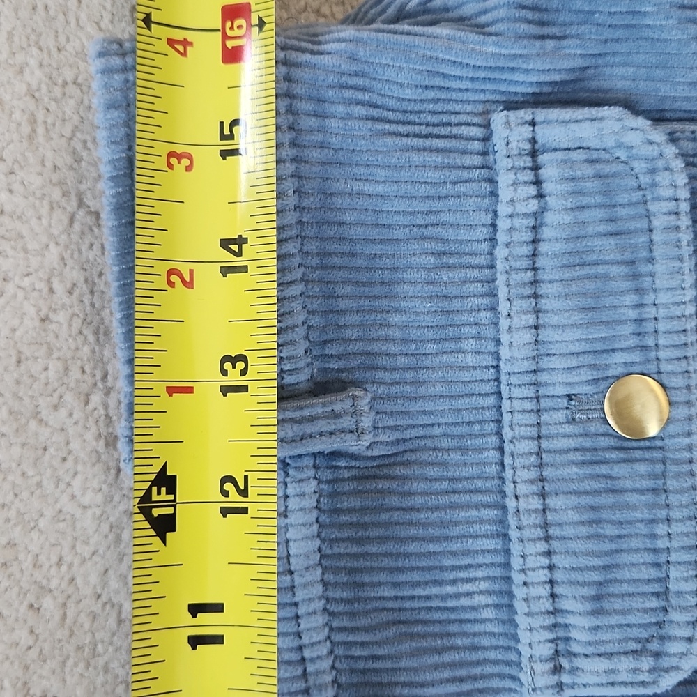 Loft Blue Corduroy Pocket Mini Skirt - 10 - Picture 5 of 6